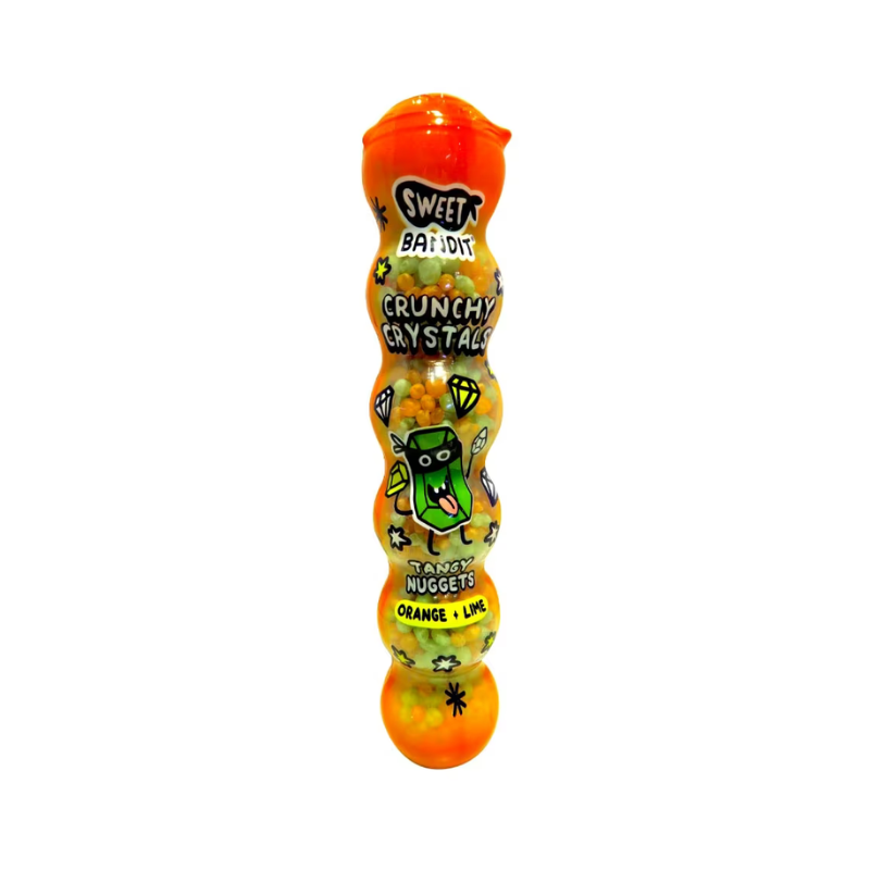 Sweet Bandit Crunchy Crystals - Orange & Lime Tangy Fizzy Candy