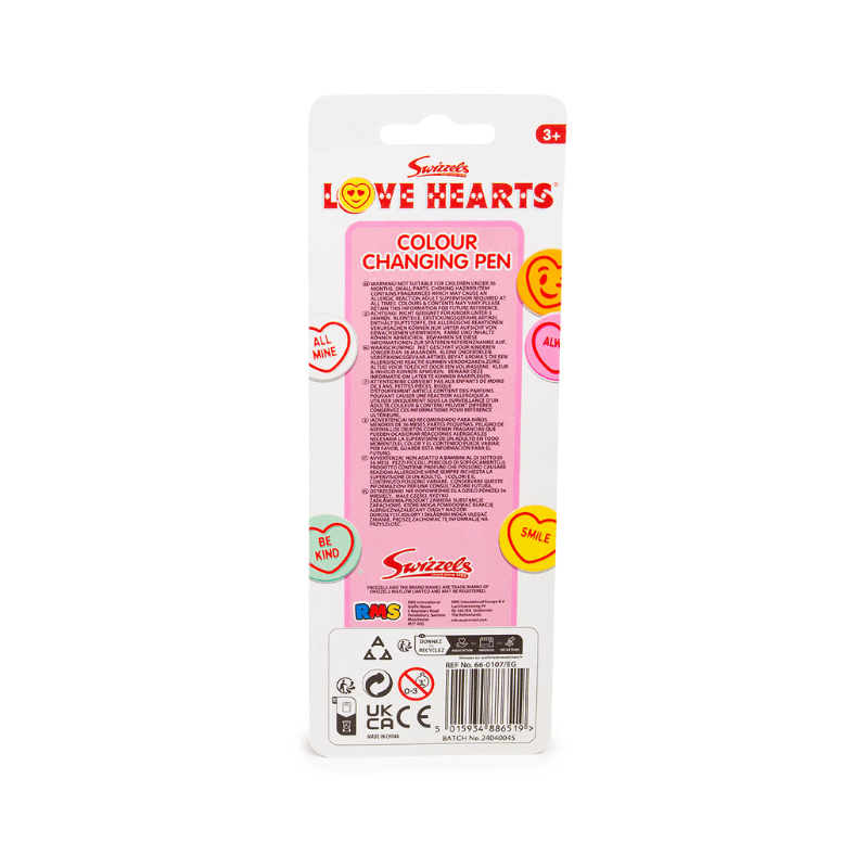 Swizzels Love Hearts Scented 10 Colour Multi-Color Novelty Pen