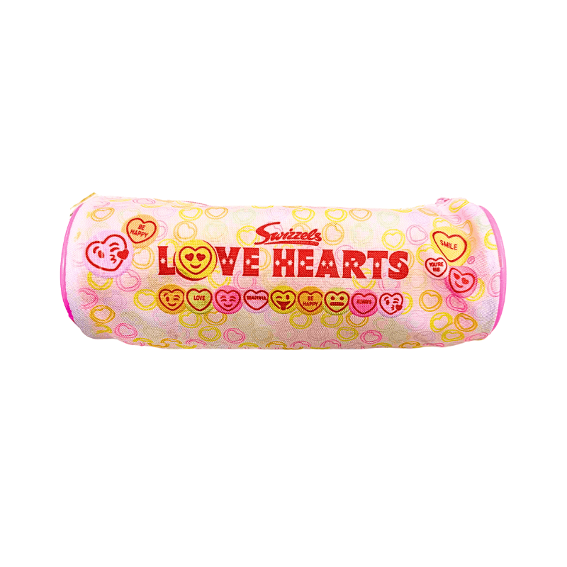 Swizzels Love Hearts Pencil Case – Colorful Candy Design Stationery Bag