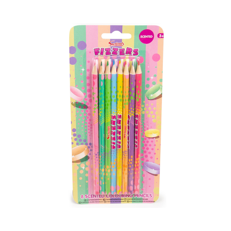 Swizzels Fizzers Scented Colouring Pencils – 8 Pack Vibrant Art Pencils