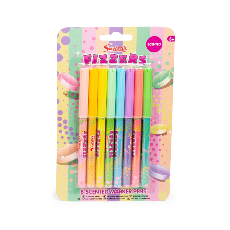 Swizzels Fizzers Scented Felt Tip Pens – 8 Pack Kids Art Markers