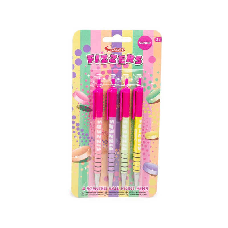 Swizzels Fizzers Scented Ball Point Pens – 4 Pack Candy Scented Pens