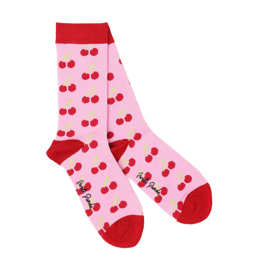 Swole Panda Cherry Bamboo Socks – Soft and Sustainable Patterned Socks