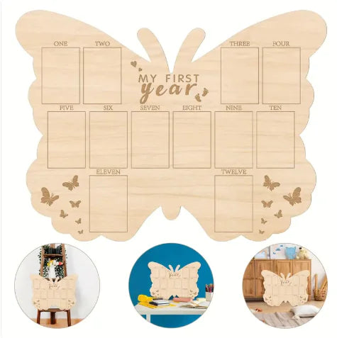 Wooden Newborn Memory Photo Frame – My First Year Keepsake