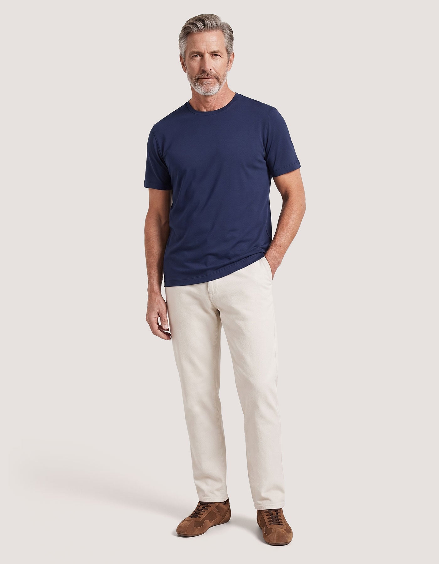 Pure Supima Cotton Tee - Navy