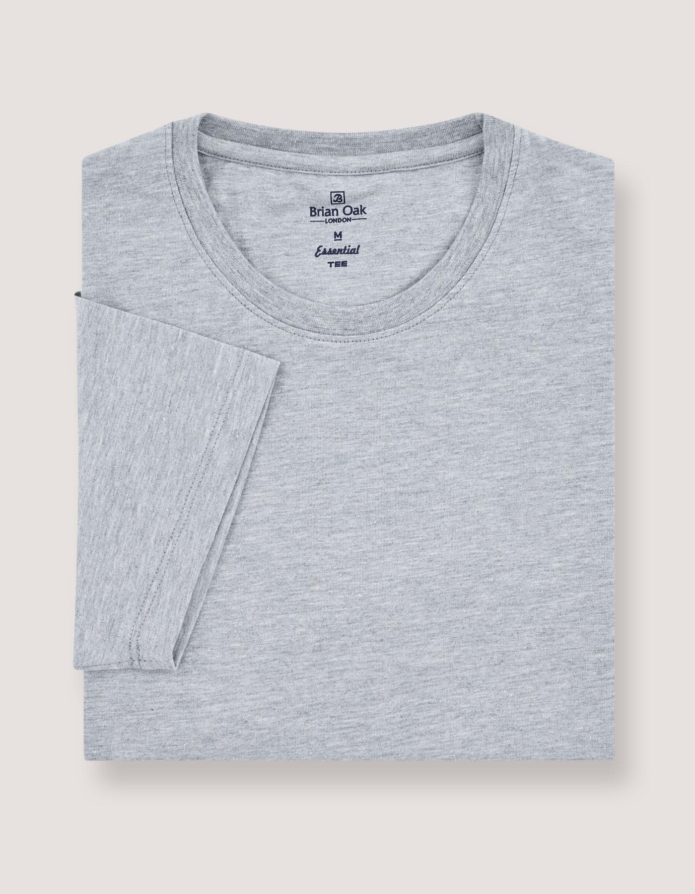 5 Pack Smart Fit Cotton T-Shirts – Maroon, Rust, Black, Navy, Heather Grey