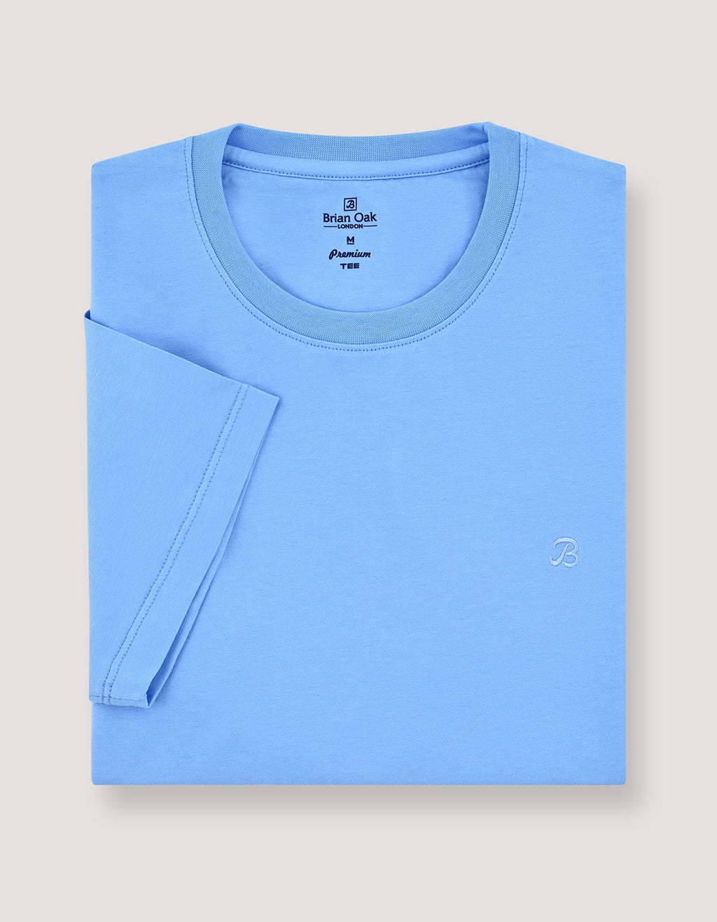 Premium Cotton T-Shirt – Sky Blue