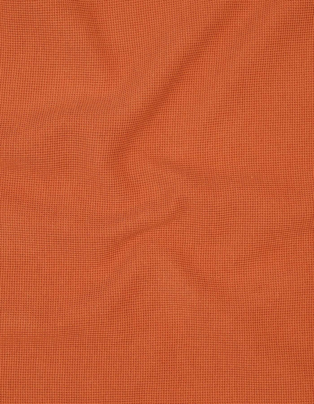 Fiery Rust Textured Cotton T-Shirt