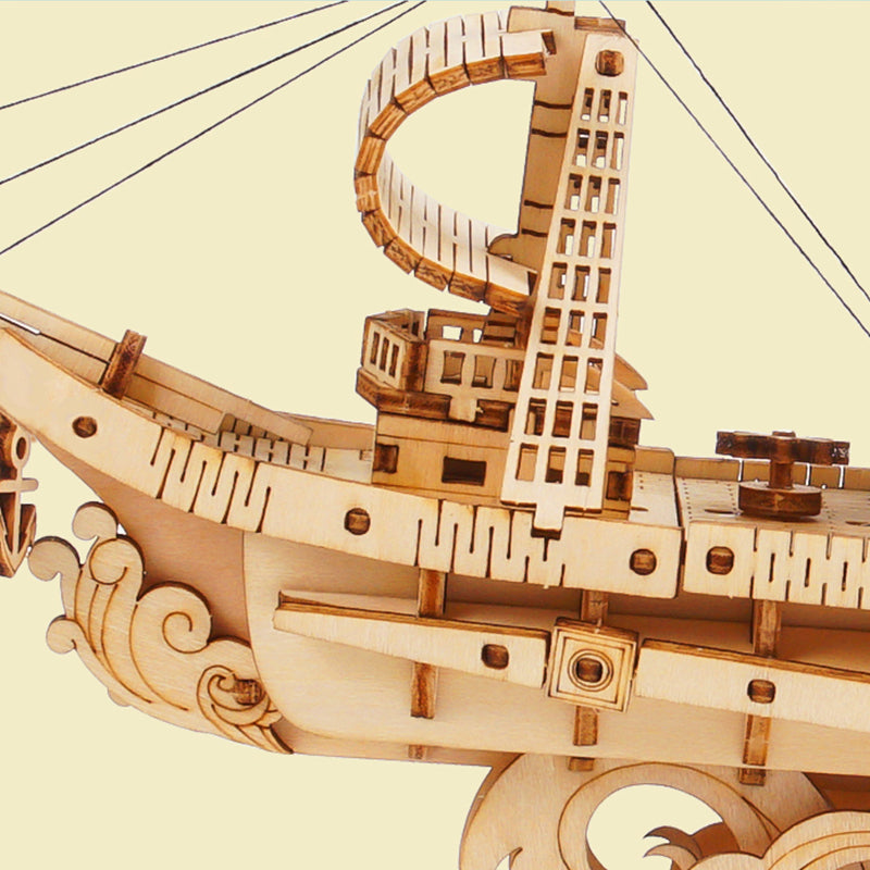 Snaps Sailing Ship TG305 3D Wooden Puzzle – 176 Piece DIY Model Kit