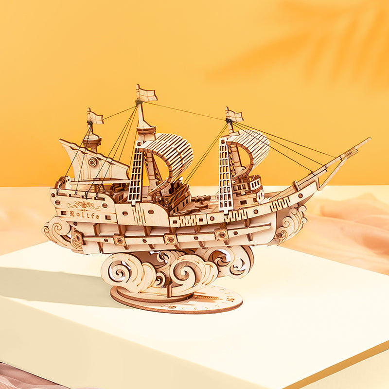 Snaps Sailing Ship TG305 3D Wooden Puzzle – 176 Piece DIY Model Kit