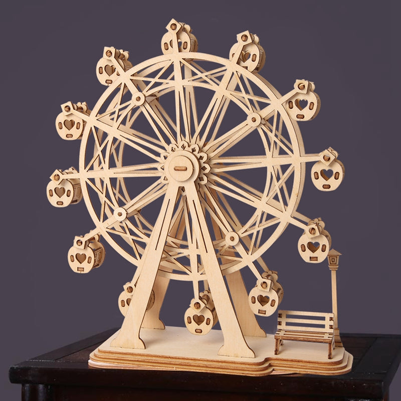 Snaps Ferris Wheel 3D Wooden Puzzle – DIY Model Kit for Kids & Adults