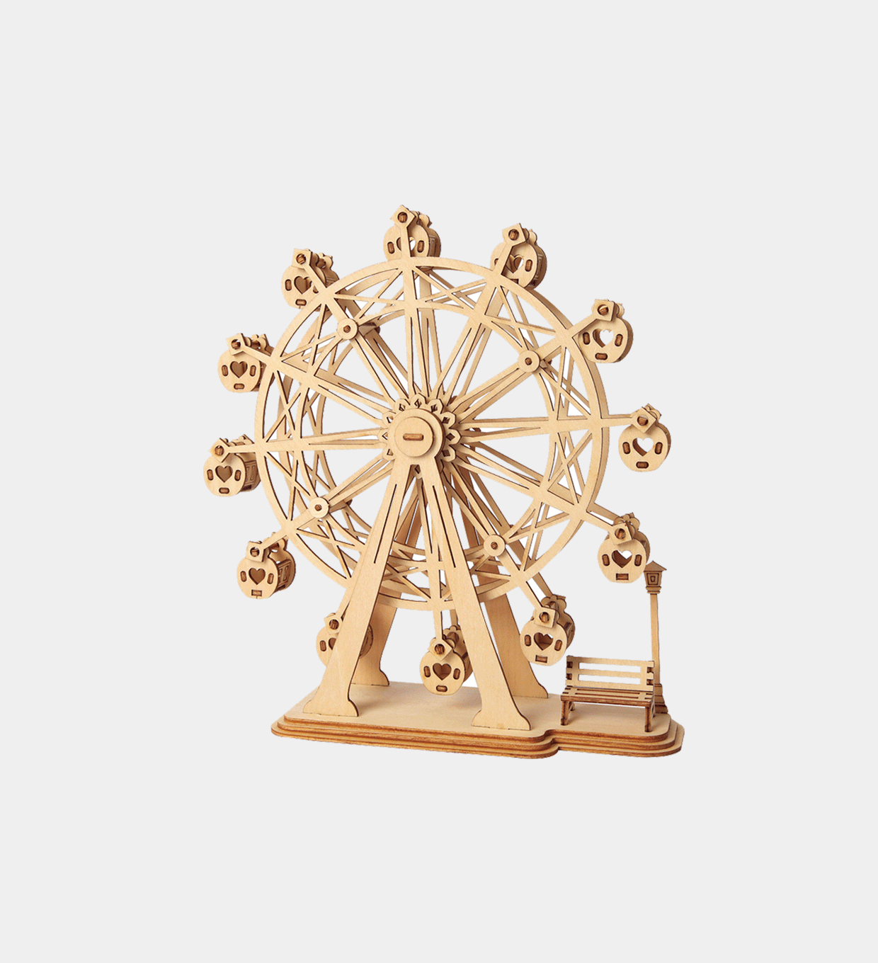 Snaps Ferris Wheel 3D Wooden Puzzle – DIY Model Kit for Kids & Adults