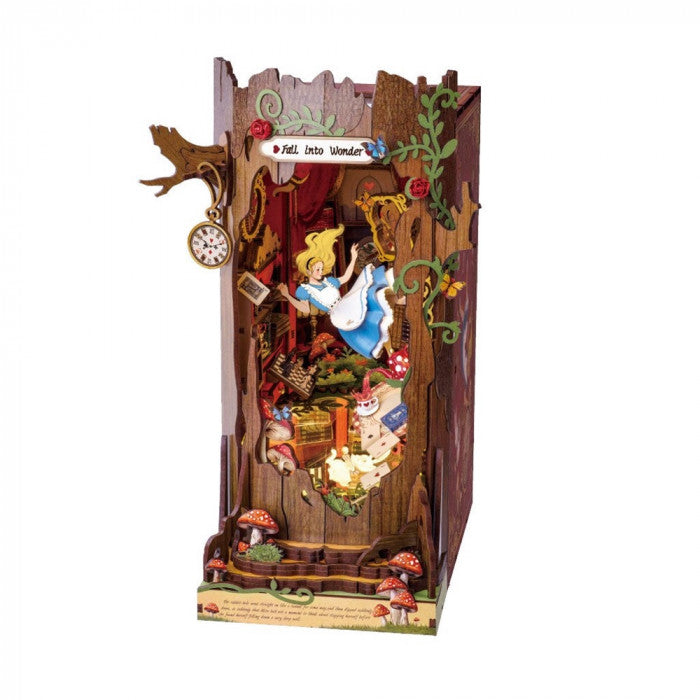 Rolife Fall into Wonderland DIY Book Nook Shelf Insert Kit by Snaps