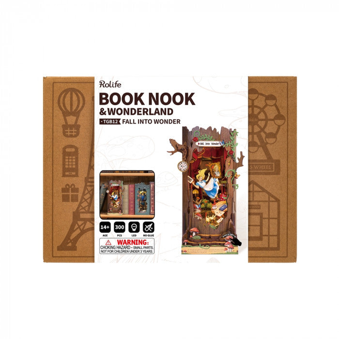 Rolife Fall into Wonderland DIY Book Nook Shelf Insert Kit by Snaps