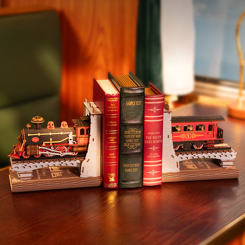 Rolife Century Train DIY Book Nook Kit – 3D Wooden Steam Train Puzzle
