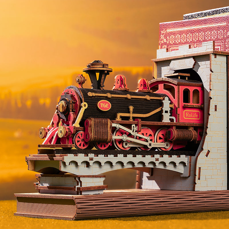 Rolife Century Train DIY Book Nook Kit – 3D Wooden Steam Train Puzzle