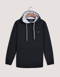 Black Plain Pullover Fleece Hoodie
