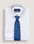 Ink Blue Floral Silk Tie