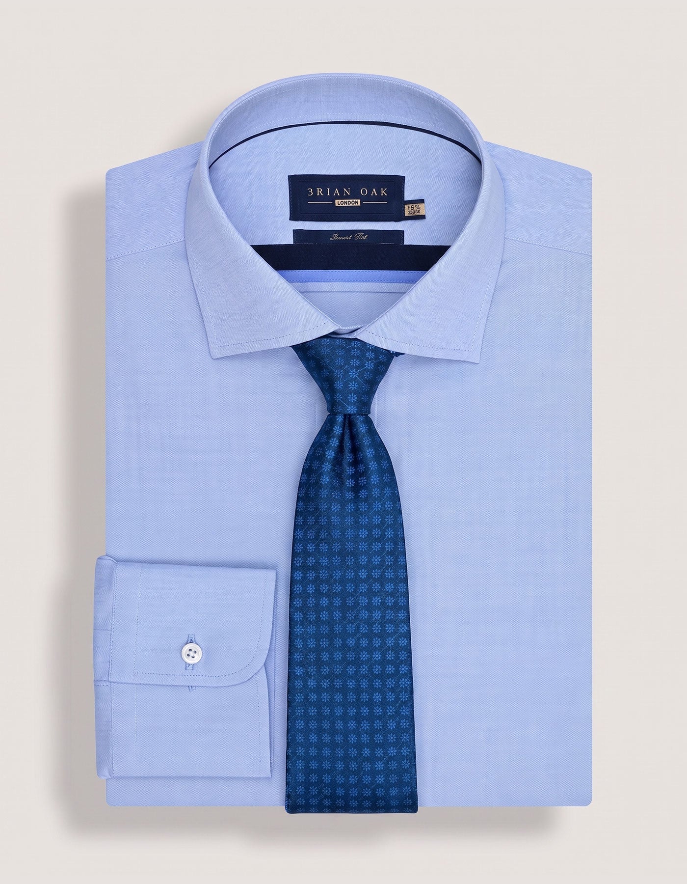 Navy and Blue Floral Silk Tie