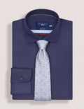 Silver Floral Silk Tie