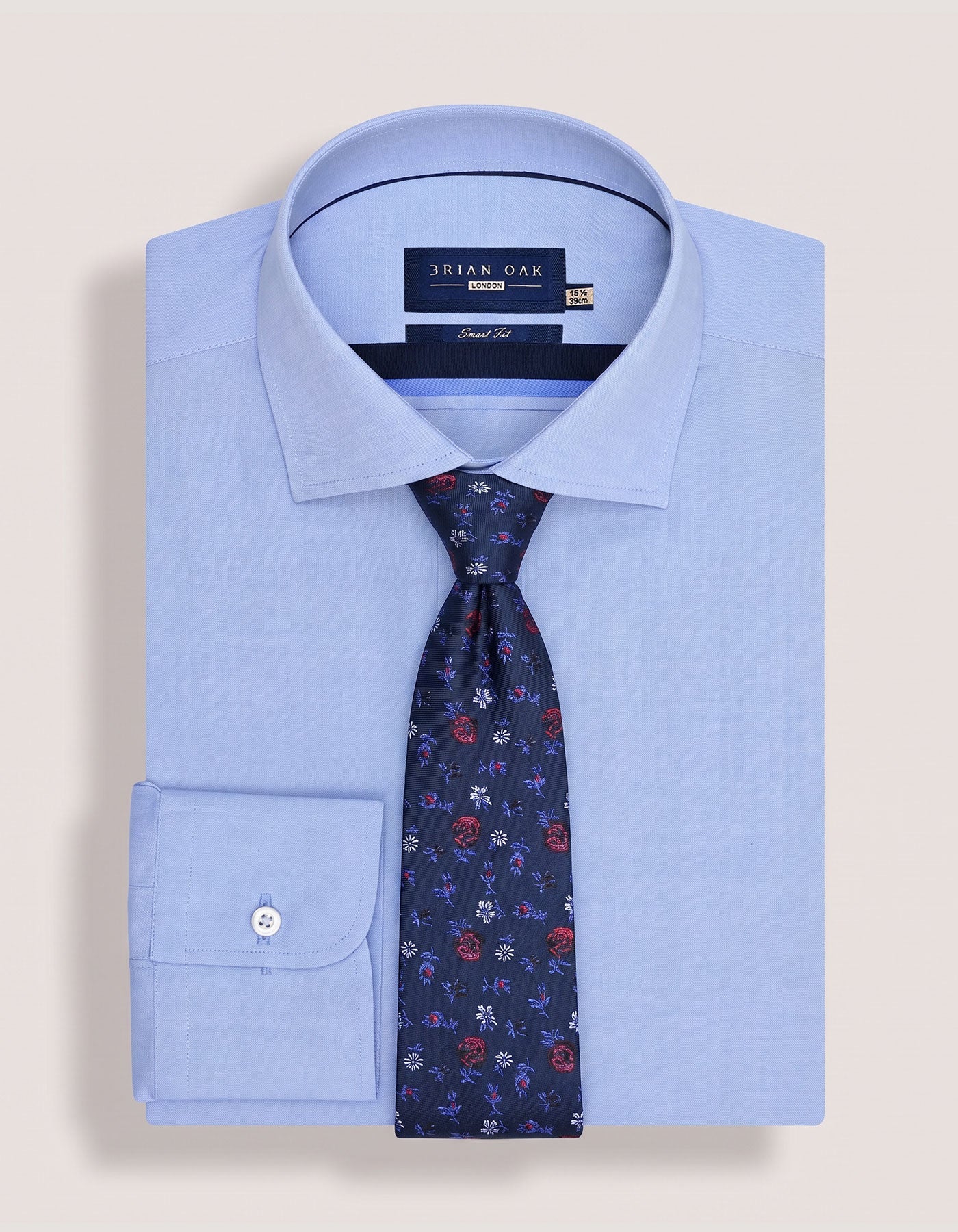 Navy and Blue Designer Floral Silk Tie
