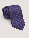 Maroon and Blue Floral Tie