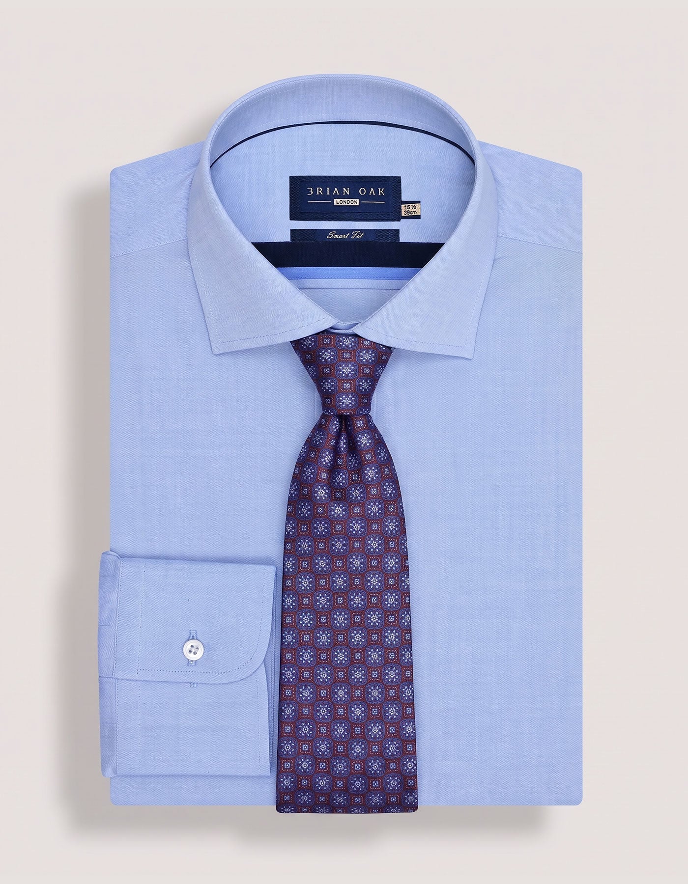 Maroon and Blue Floral Tie
