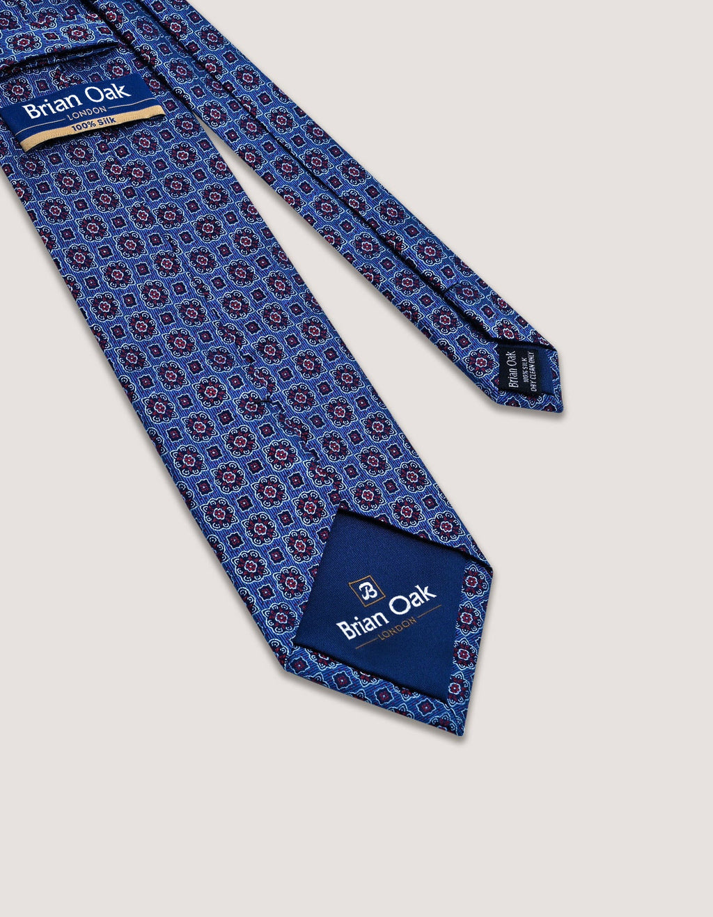 Berry Blue Silk Floral Tie