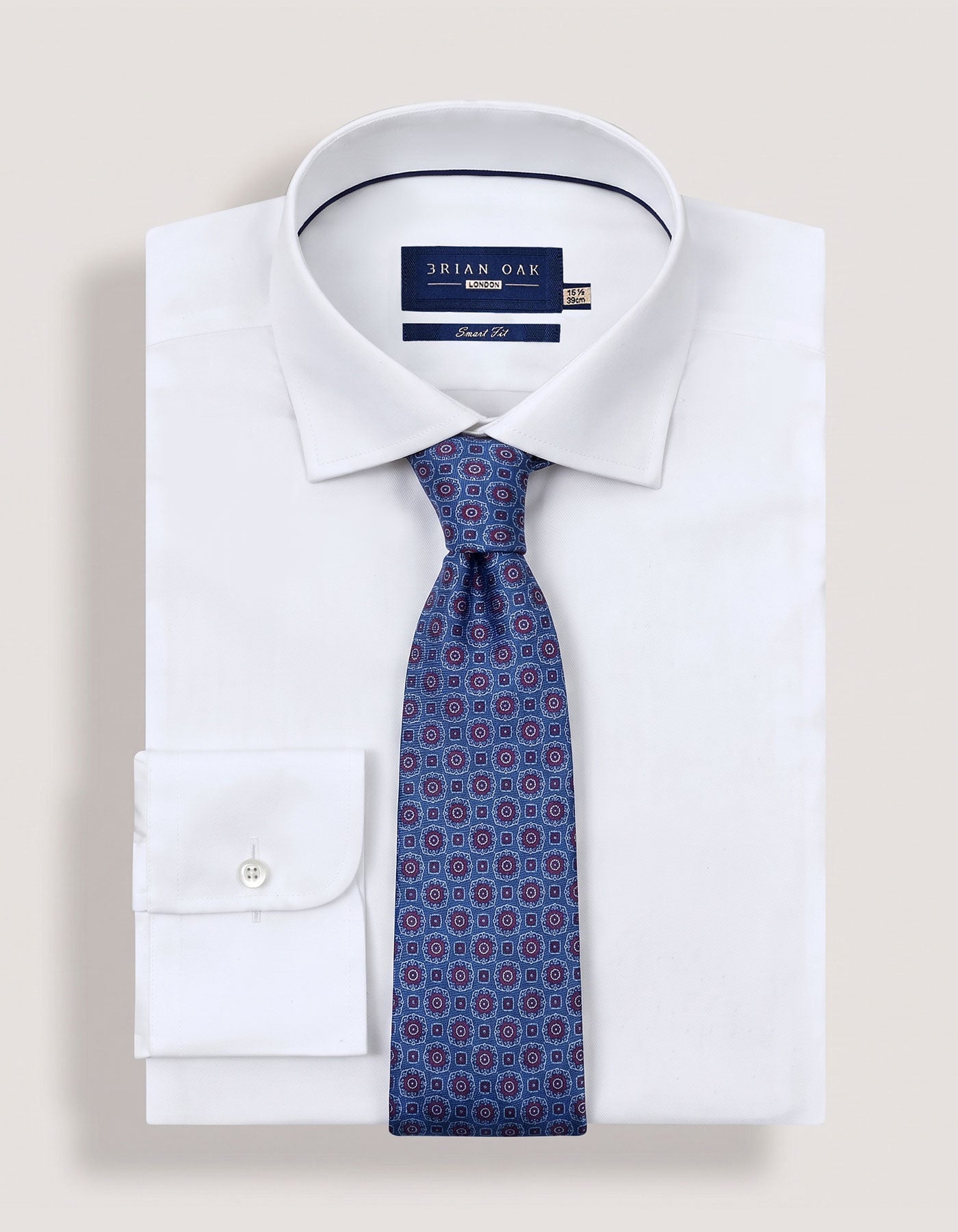 Berry Blue Silk Floral Tie