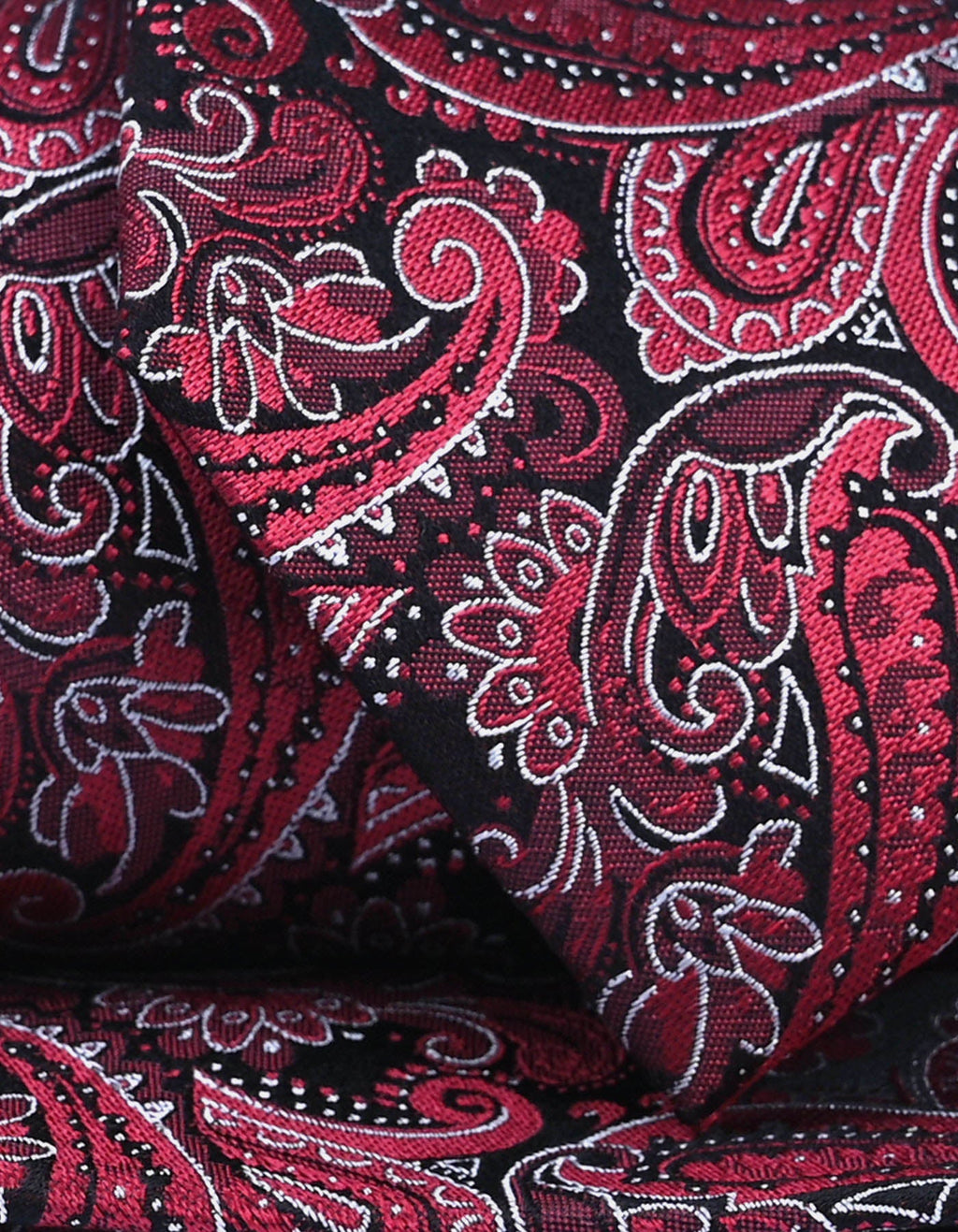 Red Paisley Silk Tie