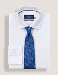 Steel Blue Paisley Silk Tie