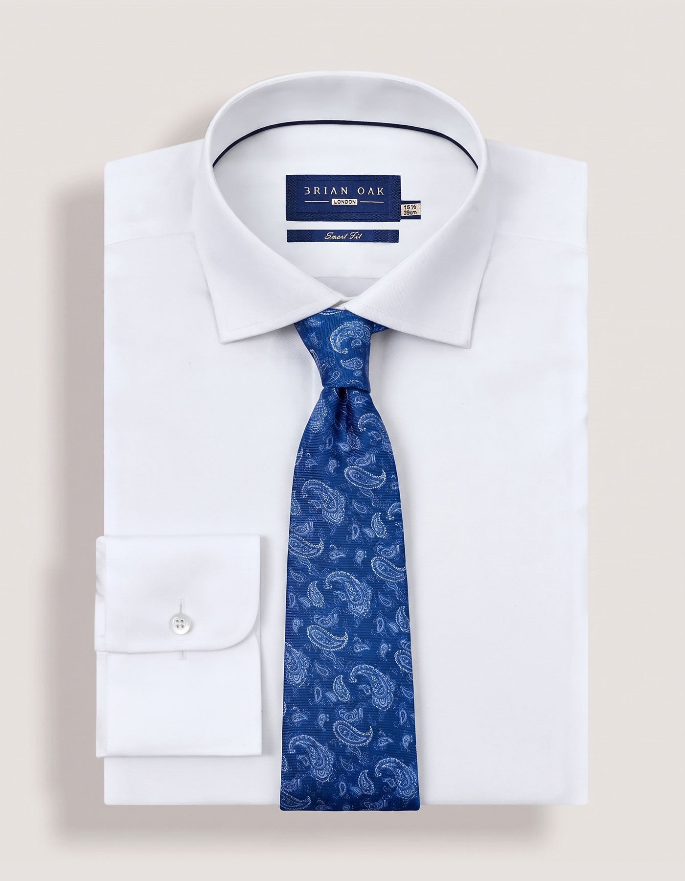 Steel Blue Paisley Silk Tie