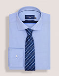 Navy Blue Check Silk Tie