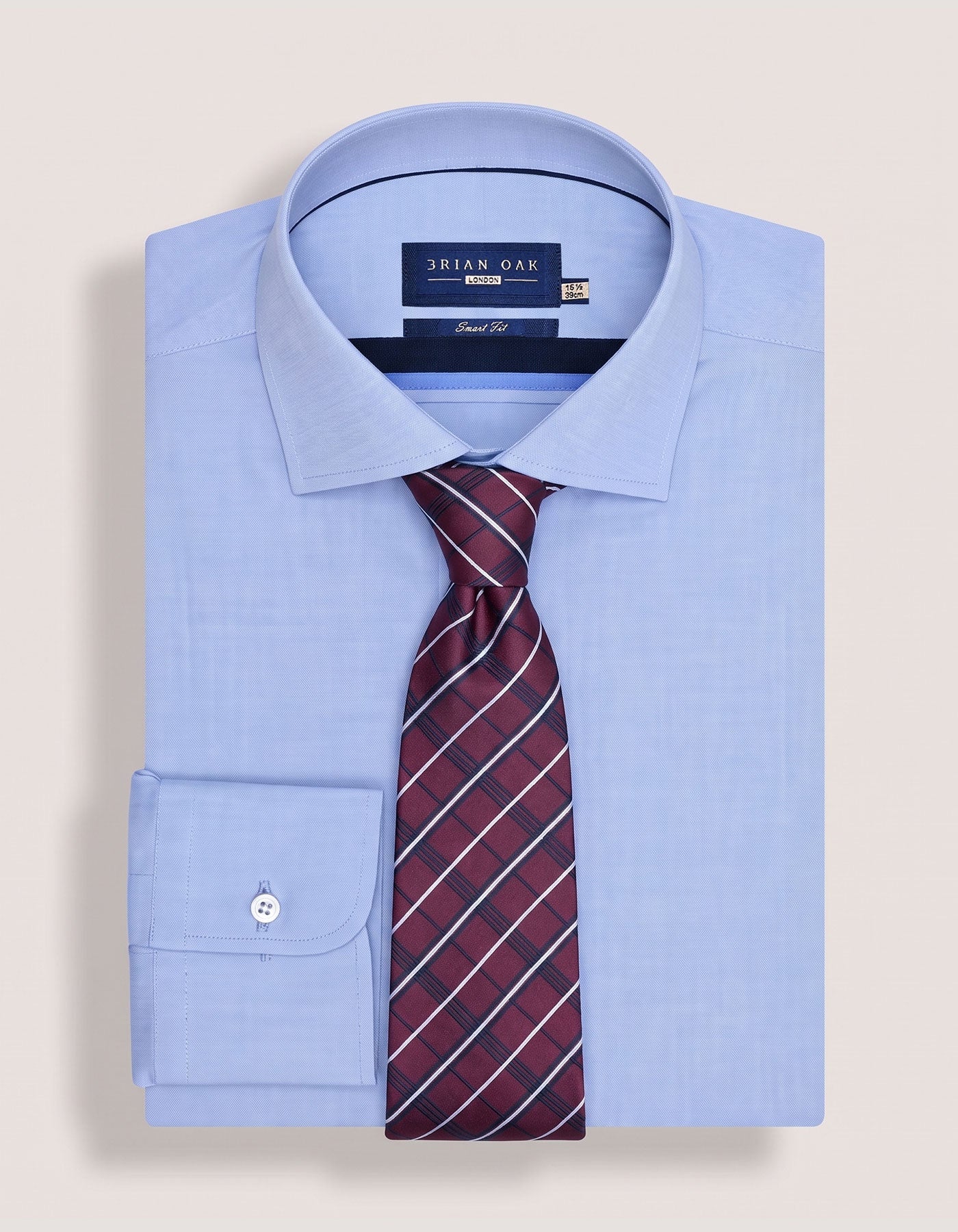 Maroon and Navy Check Silk Tie