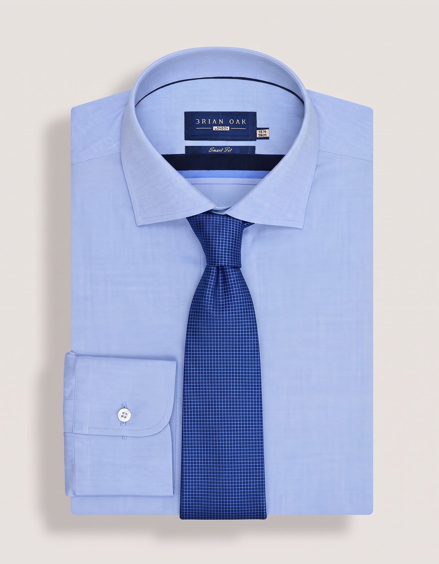 Two-tone Blue Checkered Tie
