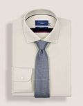 Metallic Grey Check Silk Tie