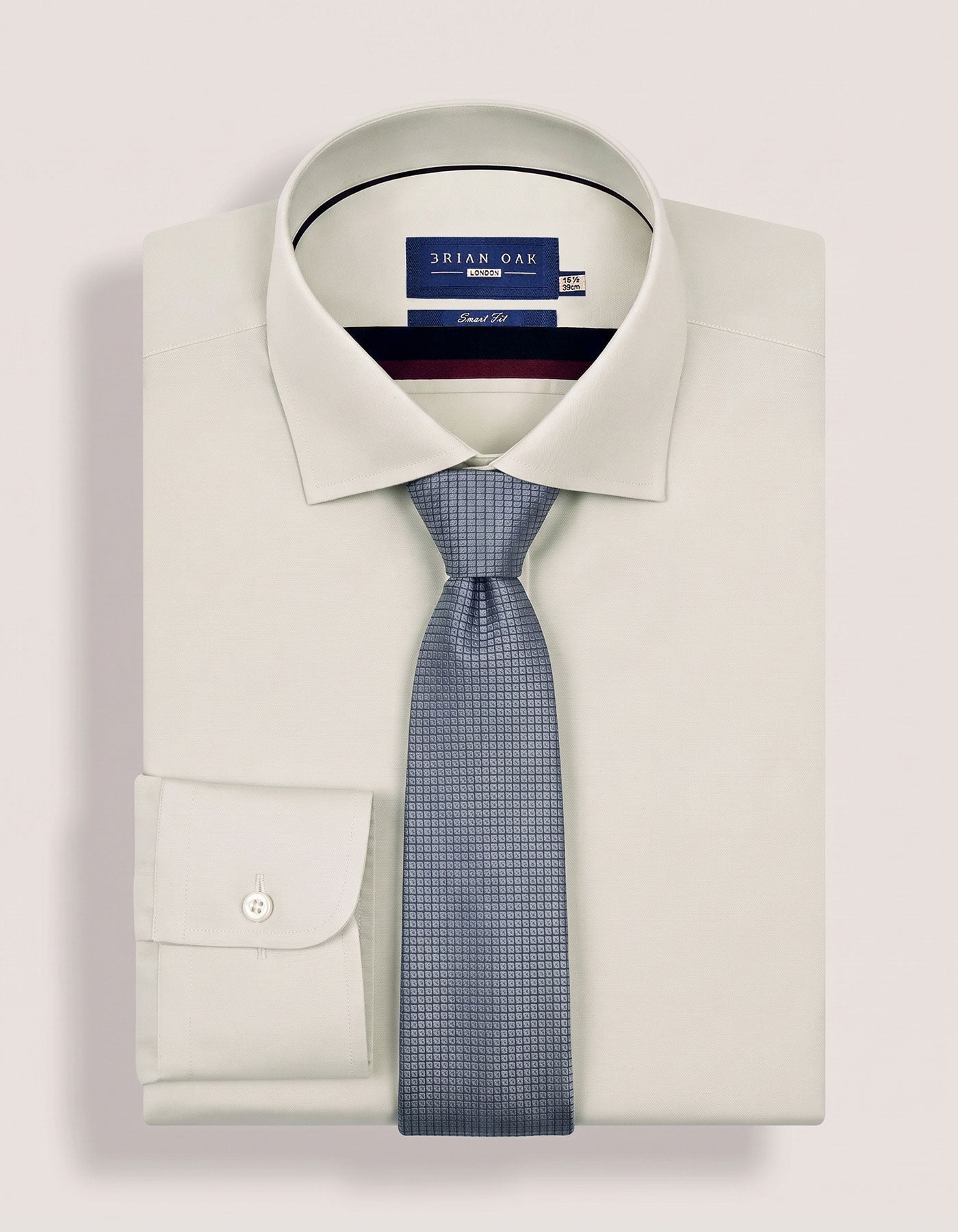 Metallic Grey Check Silk Tie