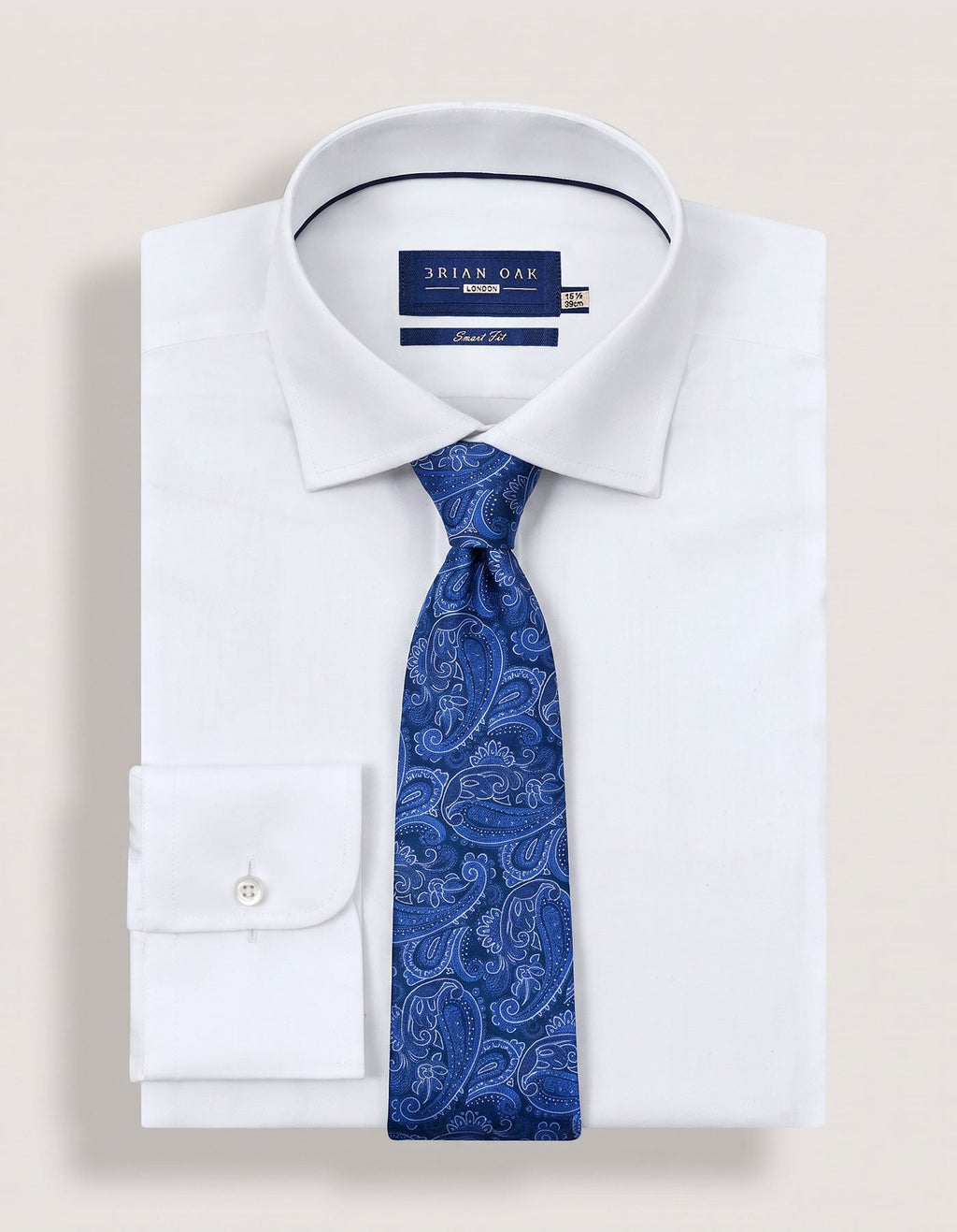 Marine Blue Paisley Silk Tie