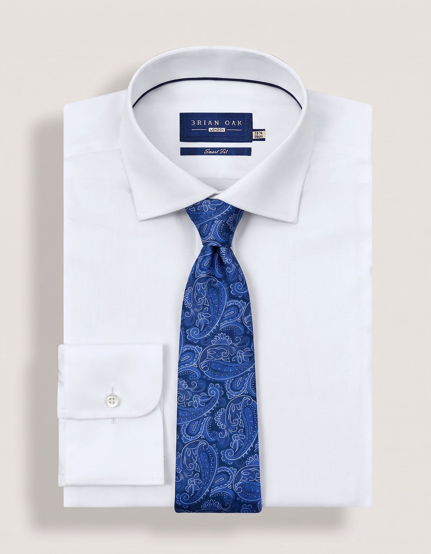 Marine Blue Paisley Silk Tie