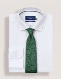 British Green Paisley Silk Tie