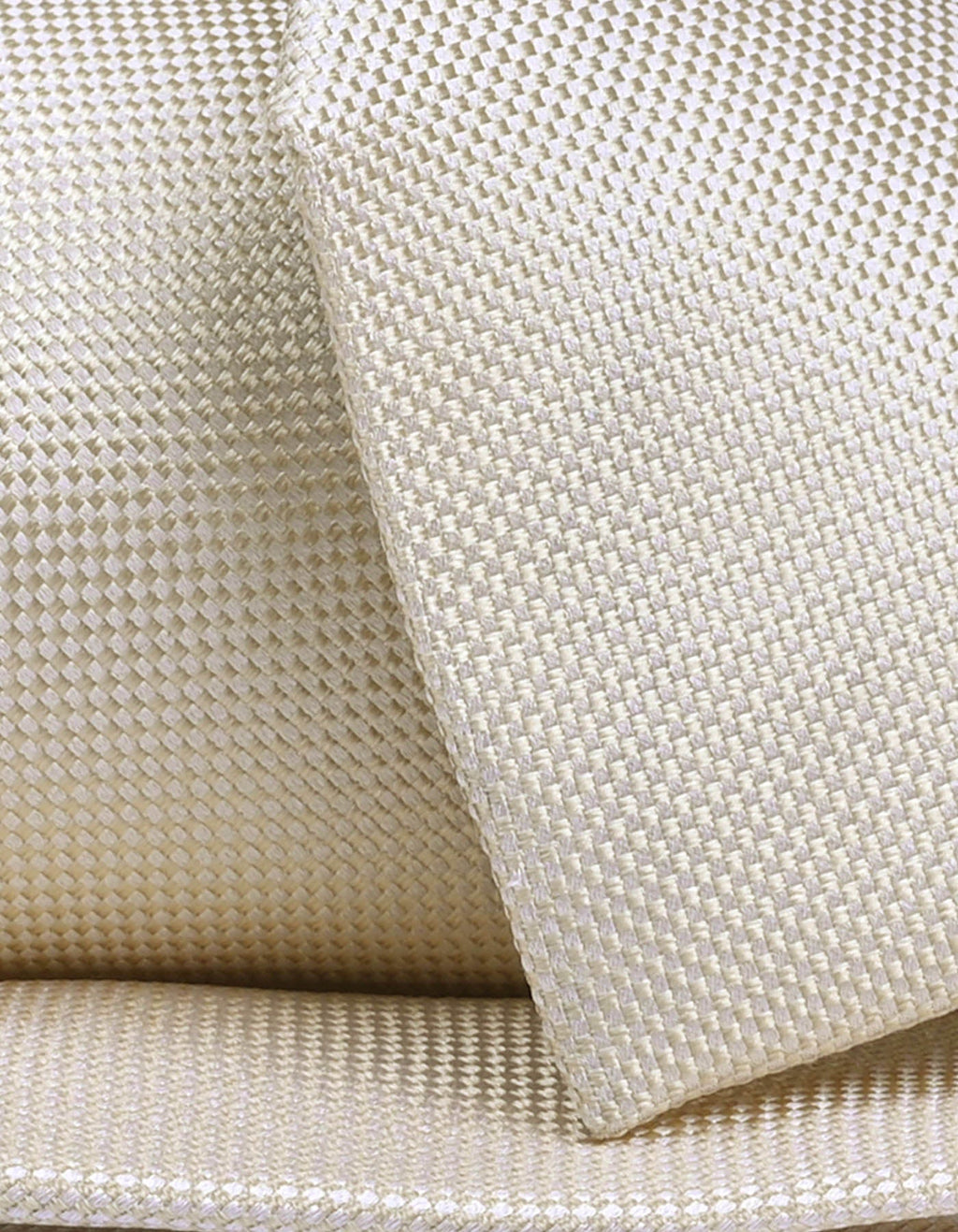 Self Printed Cream Silk Tie