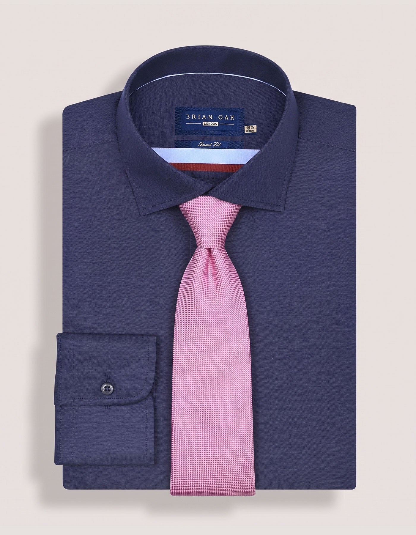 Pink Self Pattern Silk Tie