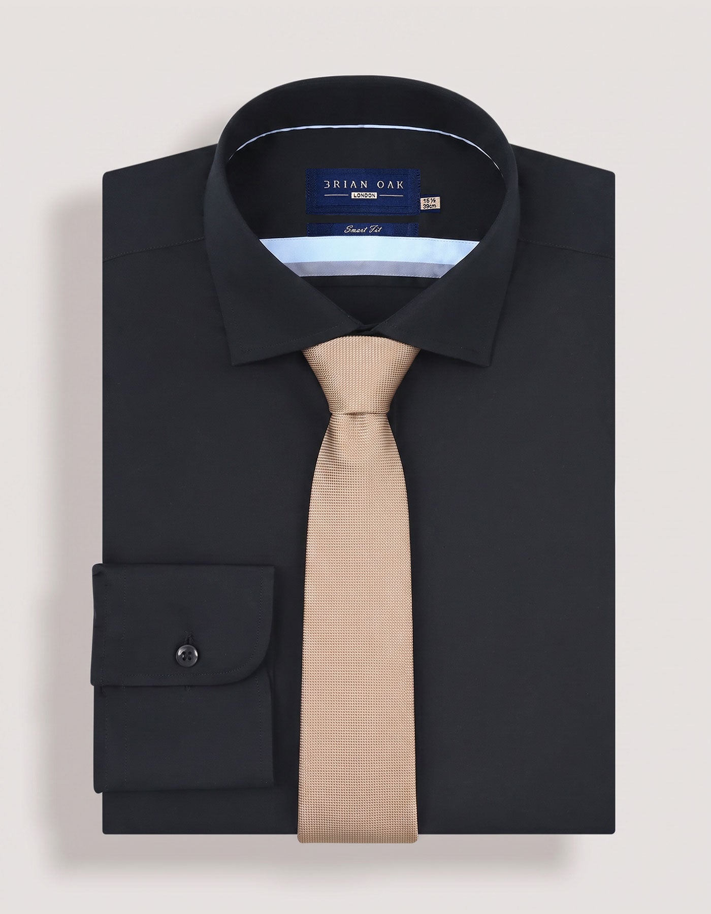 Peach Self Printed Silk Tie