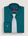 White Self Print Silk Tie