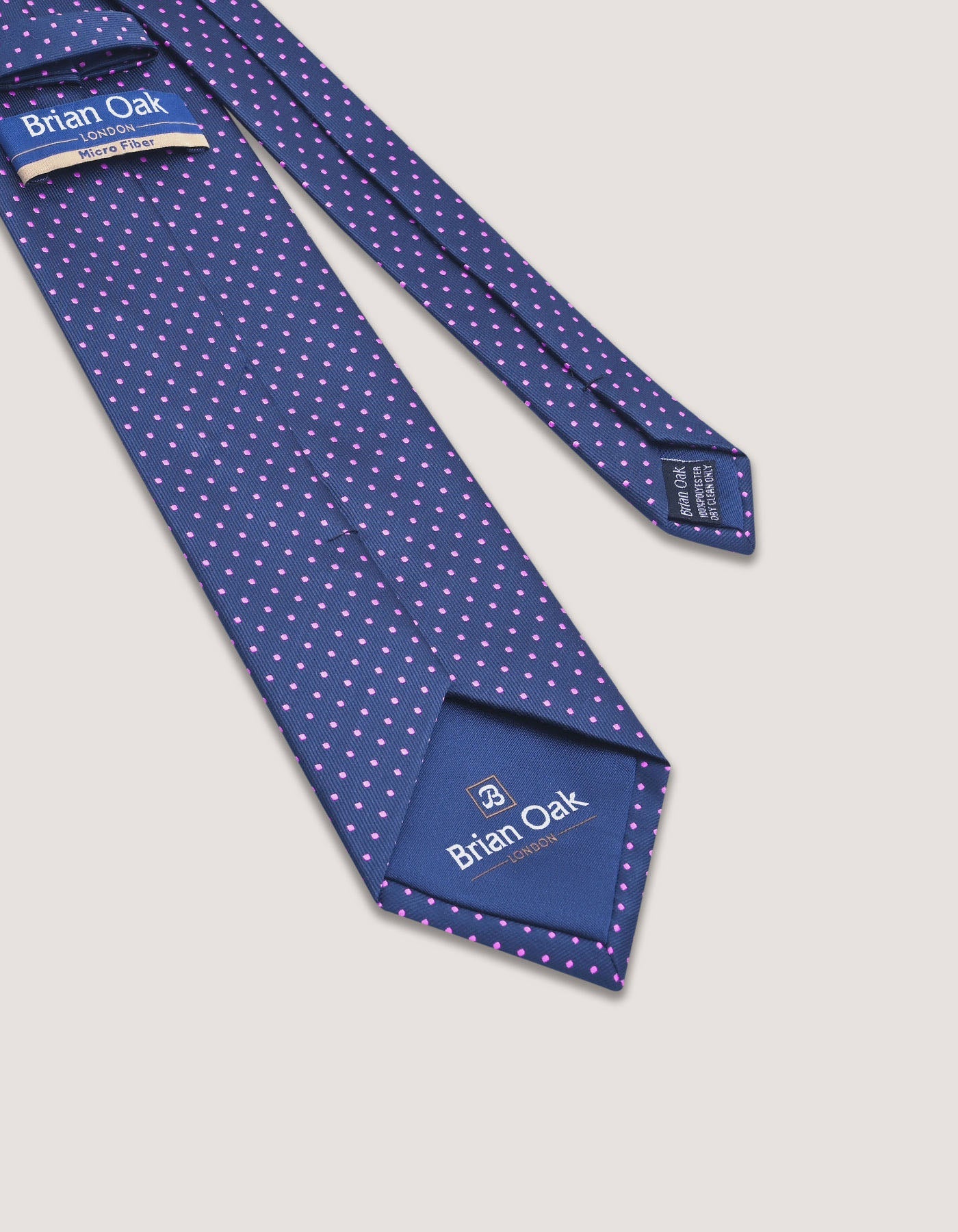Candy Pink Polka Dot Microfiber Tie