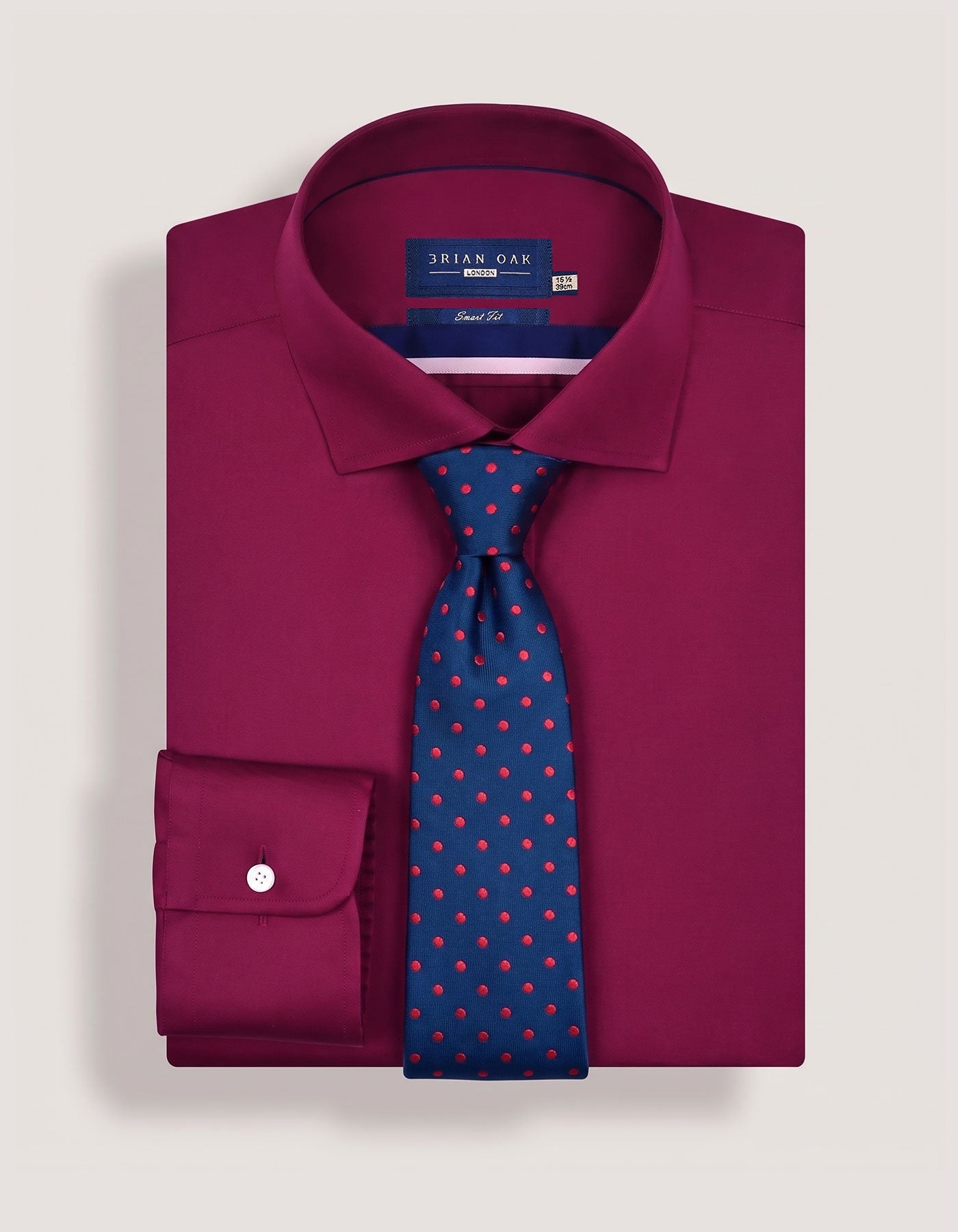 Rich Red Microfiber Dotted Tie