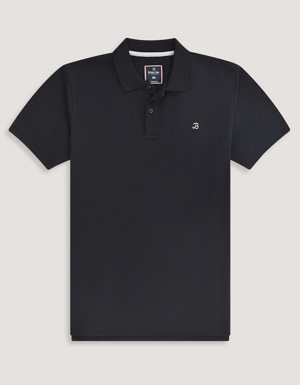 Black Regular Fit Cotton Polo Shirt