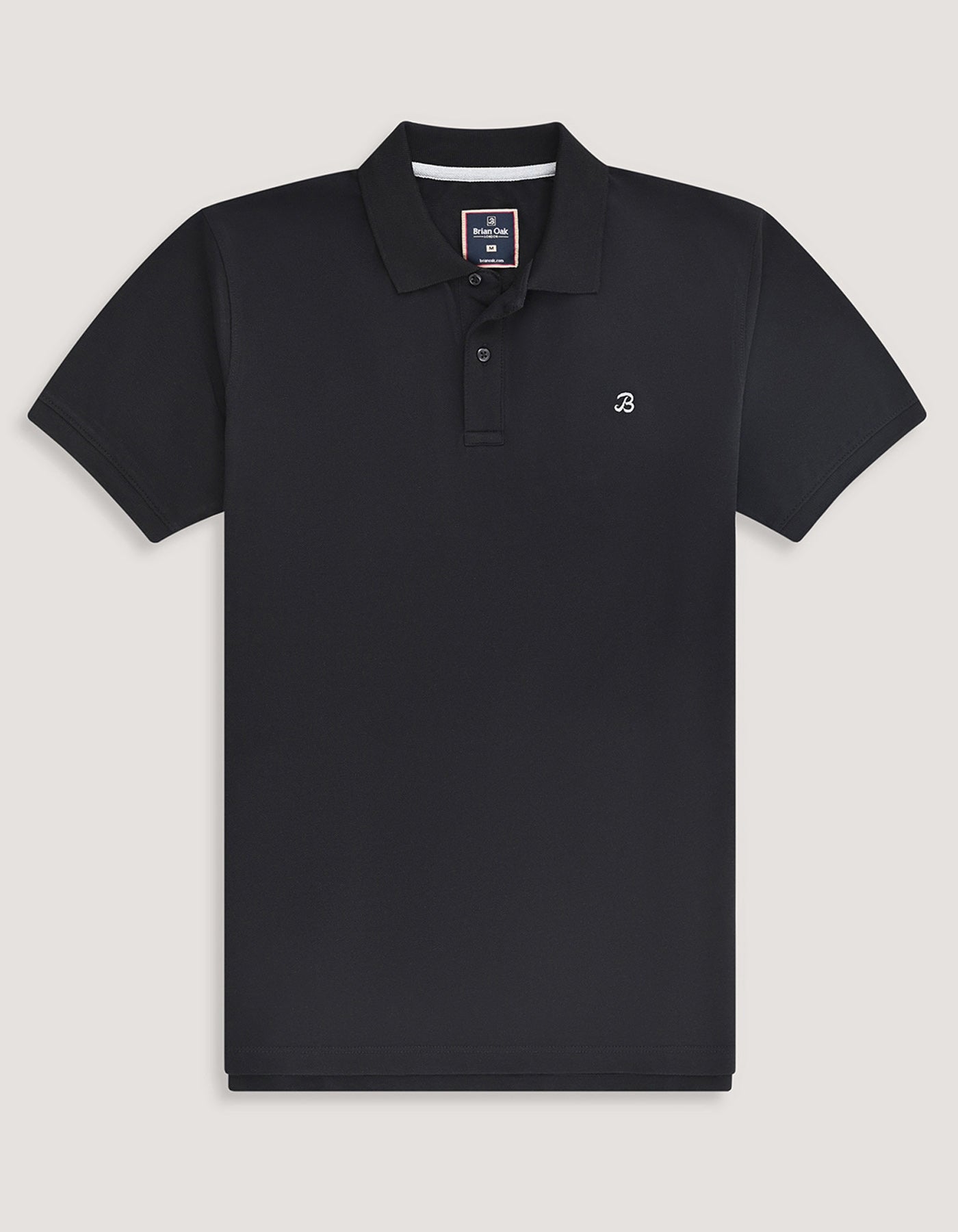 Black Regular Fit Cotton Polo Shirt