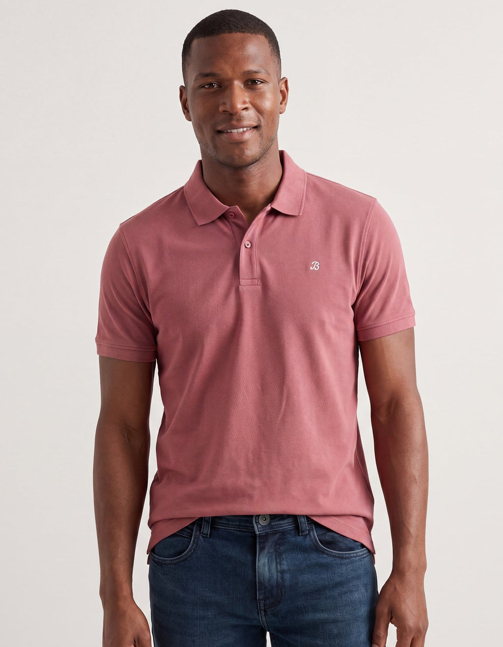 Pink  Regular Fit Cotton Polo Shirt