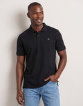 Black Regular Fit Cotton Polo Shirt